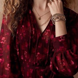 NWT Chiffon pleated Midi Dress, Banana Republic, size Medium